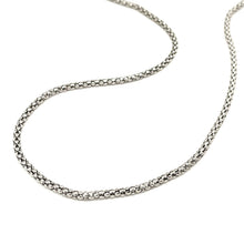 Load image into Gallery viewer, Rhodium Plated 2.5mm Sterling Silver Popcorn Style Chain
