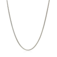 Load image into Gallery viewer, Rhodium Plated 1.8mm Sterling Silver Popcorn Style Chain
