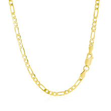 Load image into Gallery viewer, 3.1mm 14k Yellow Gold Solid Figaro Chain
