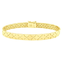 Load image into Gallery viewer, 14k Yellow Gold 7 inch Clover Bracelet (6.50 mm)
