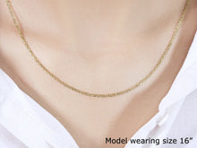Load image into Gallery viewer, 14k Yellow Gold Diamond Cut Cable Link Chain (1.50 mm)
