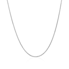 Load image into Gallery viewer, 14k White Gold Diamond Cut Round Wheat Chain 1.0mm
