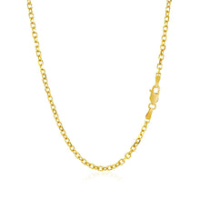 Load image into Gallery viewer, 2.3mm 14k Yellow Gold Diamond Cut Cable Link Chain
