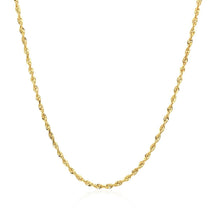 Load image into Gallery viewer, 10k Yellow Gold Solid Diamond Cut Rope Chain 1.5mm
