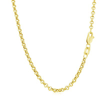 Load image into Gallery viewer, 2.3mm 10k Yellow Gold Rolo Chain
