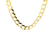 Load image into Gallery viewer, 8.2mm 14k Yellow Gold Solid Curb Chain
