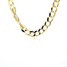 Load image into Gallery viewer, 8.2mm 14k Yellow Gold Solid Curb Chain
