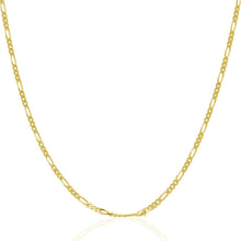 Load image into Gallery viewer, 14k Yellow Gold Solid Figaro Chain 1.9mm
