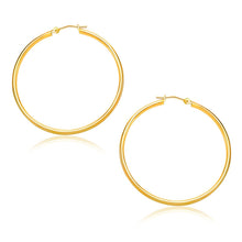 Load image into Gallery viewer, 14k Yellow Gold Polished Hoop Earrings (30mm)
