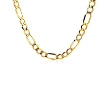 Load image into Gallery viewer, 5.4mm 10k Yellow Gold Lite Figaro Chain
