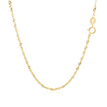 Load image into Gallery viewer, 14k Yellow Gold Singapore Chain 1.5mm
