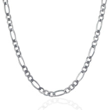 Load image into Gallery viewer, 4.6mm 14k White Gold Solid Figaro Chain
