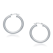 Load image into Gallery viewer, 14k White Gold Polished Hoop Earrings (30 mm)
