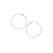 Load image into Gallery viewer, 14k White Gold Polished Hoop Earrings (20 mm)
