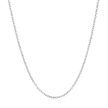 Load image into Gallery viewer, 14k White Gold Faceted Cable Link Chain 1.3mm
