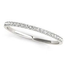 Load image into Gallery viewer, 14k White Gold Slim Pave Set Diamond Wedding Band (1/8 cttw)
