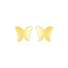 Load image into Gallery viewer, 14k Yellow Gold Polished Butterfly Earrings
