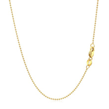 Load image into Gallery viewer, 14k Yellow Gold Bead Chain 1.0mm
