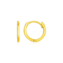 Load image into Gallery viewer, 14k Yellow Gold Petite Polished Round Hoop Earrings

