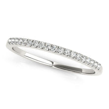 Load image into Gallery viewer, 14k White Gold Scallop Pave Set Diamond Wedding Ring (1/8 cttw)
