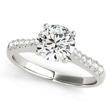 Load image into Gallery viewer, 14k White Gold Round Cut Diamond Engagement Ring  (1 5/8 cttw)
