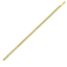 Load image into Gallery viewer, Triple Strand Rope Chain Bracelet in 10k Two Tone Gold
