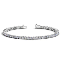 Load image into Gallery viewer, Lab Grown Round Diamond Tennis Bracelet in 14k White Gold (5 cctw  F/G  VS2/SI1)
