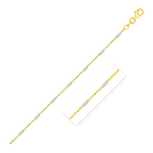 Load image into Gallery viewer, Bar Links Pendant Chain in 14k Two Tone Gold (1.4mm)
