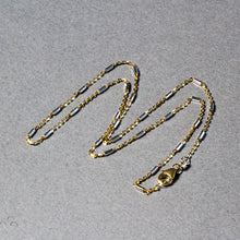 Load image into Gallery viewer, Bar Links Pendant Chain in 14k Two Tone Gold (1.4mm)
