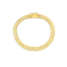 Load image into Gallery viewer, 14k Yellow Gold Rib Link Bracelet (7.00 mm)
