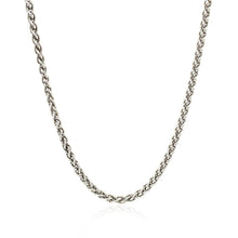 Load image into Gallery viewer, Sterling Silver Rhodium Plated Wheat Chain 2.6mm
