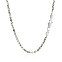 Load image into Gallery viewer, Sterling Silver Rhodium Plated Wheat Chain 2.6mm
