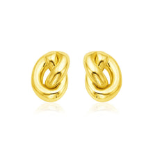 Load image into Gallery viewer, 14k Yellow Gold Polished Knot Earrings
