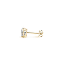 Load image into Gallery viewer, 1 1/2 cttw Certified IGI Lab Grown Round Diamond Stud Earrings 14k Yellow Gold (G/VS2)
