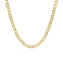 Load image into Gallery viewer, 3.2 mm 14k Two Tone Gold Pave Curb Chain
