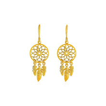 Load image into Gallery viewer, Dream Catcher Earrings in 14k Yellow Gold
