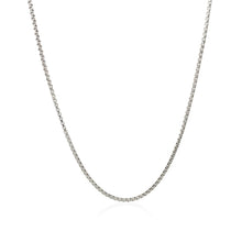 Load image into Gallery viewer, Sterling Silver Rhodium Plated Round Box Chain 1.3mm
