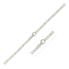 Load image into Gallery viewer, Sterling Silver Rhodium Plated Paperclip Chain (2.5 mm)
