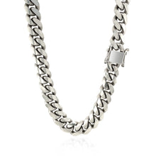 Load image into Gallery viewer, Sterling Silver Rhodium Plated Miami Cuban Chain 9.8mm
