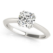 Load image into Gallery viewer, 14k White Gold Double Prong Set Solitaire Diamond Engagement Ring (1 cttw)
