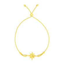 Load image into Gallery viewer, 14k Yellow Gold Adjustable Bracelet with Star
