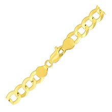 Load image into Gallery viewer, 7.0mm 10k Yellow Gold Curb Bracelet
