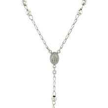 Load image into Gallery viewer, Rosary Chain and Large Bead Necklace in Sterling Silver
