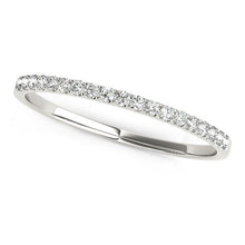 Load image into Gallery viewer, 14k White Gold Pave Setting Diamond Wedding Ring (1/8 cttw)

