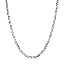 Load image into Gallery viewer, 3.8mm Sterling Silver Rhodium Plated Round Box Chain
