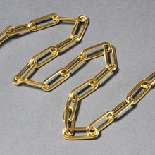 Load image into Gallery viewer, 14k Yellow Gold Rounded Paperclip Chain Necklace
