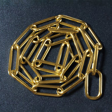 Load image into Gallery viewer, 14k Yellow Gold Rounded Paperclip Chain Necklace
