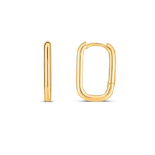 Load image into Gallery viewer, 14k Yellow Gold Large Paperclip Huggies
