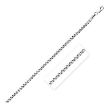 Load image into Gallery viewer, 3.0mm Sterling Silver Rhodium Plated Round Box Chain
