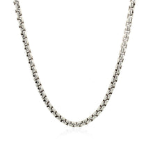 Load image into Gallery viewer, 3.0mm Sterling Silver Rhodium Plated Round Box Chain
